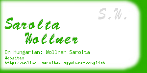 sarolta wollner business card